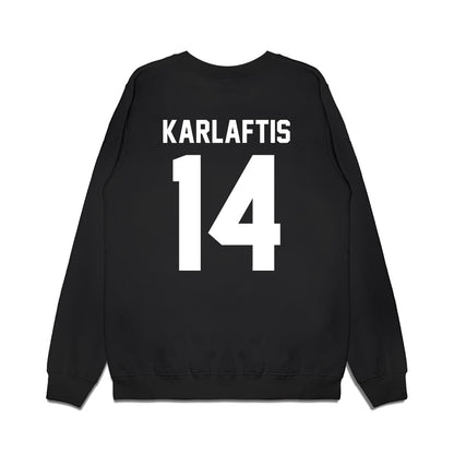 Northwestern - NCAA Football : Yannis Karlaftis - Vintage Football Premium Crewneck Sweatshirt-1