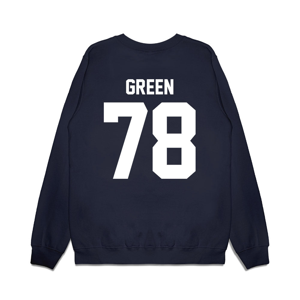 UNC - NCAA Football : Trevyon Green - Vintage Helmet Premium Crewneck Sweatshirt-1