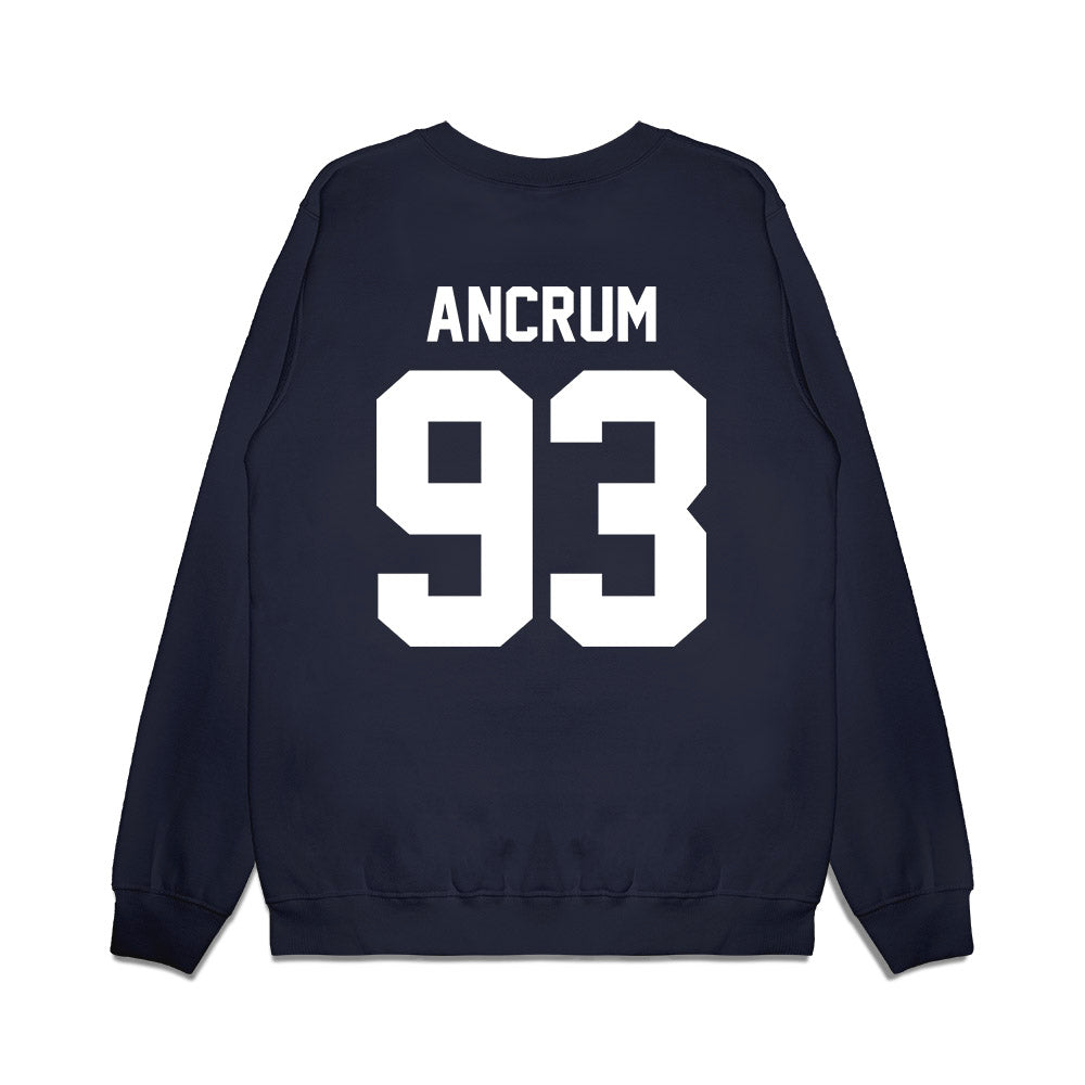 UNC - NCAA Football : Devin Ancrum - Vintage Helmet Premium Crewneck Sweatshirt-1