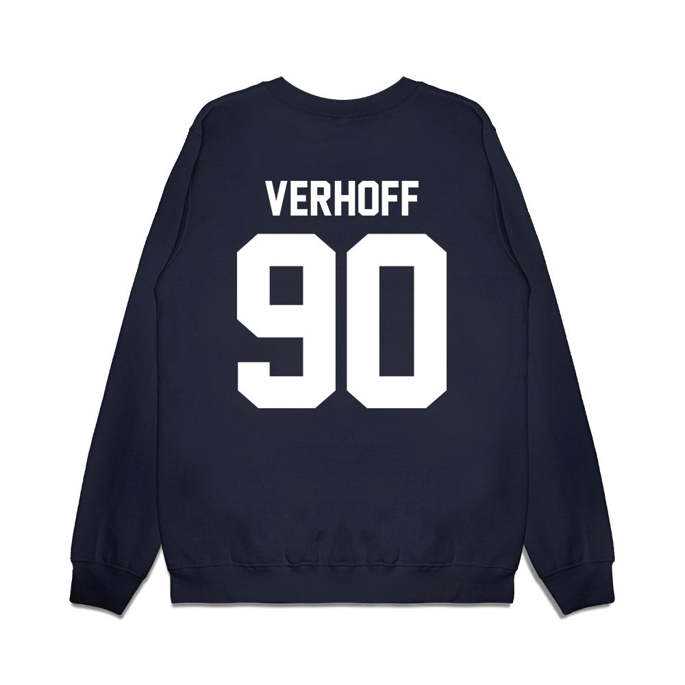 UNC - NCAA Football : Rece Verhoff - Vintage Helmet Premium Crewneck Sweatshirt-1
