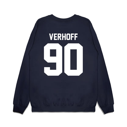 UNC - NCAA Football : Rece Verhoff - Vintage Helmet Premium Crewneck Sweatshirt-1