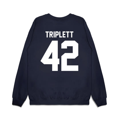 UNC - NCAA Football : Spencer Triplett - Vintage Helmet Premium Crewneck Sweatshirt-1