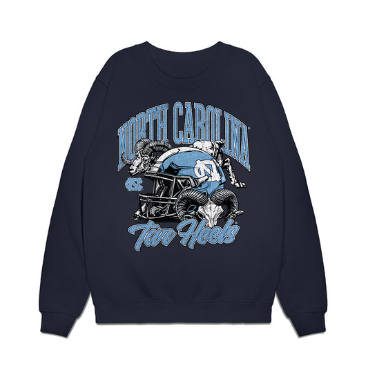 UNC - NCAA Football : Bo Burkes - Vintage Helmet Premium Crewneck Sweatshirt-0