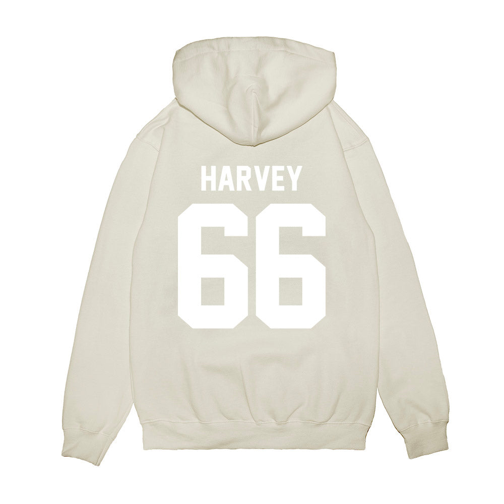 TCU - NCAA Football : Wesley Harvey - Vintage Helmet Premium Hooded Sweatshirt-1