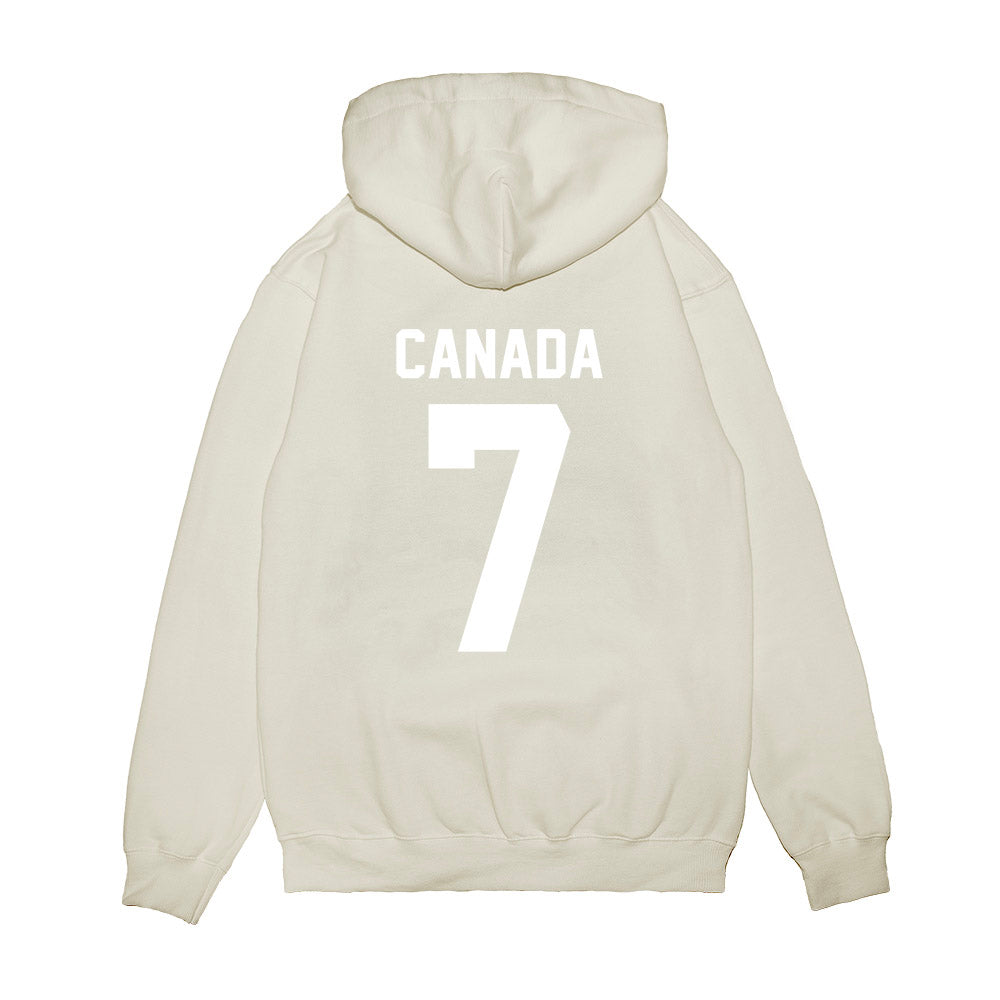 TCU - NCAA Football : Channing Canada - Vintage Helmet Premium Hooded Sweatshirt-1