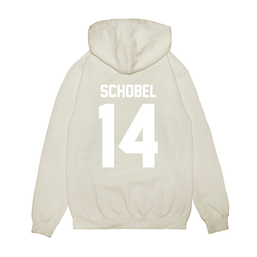 TCU - NCAA Football : John Schobel - Vintage Helmet Premium Hooded Sweatshirt-1