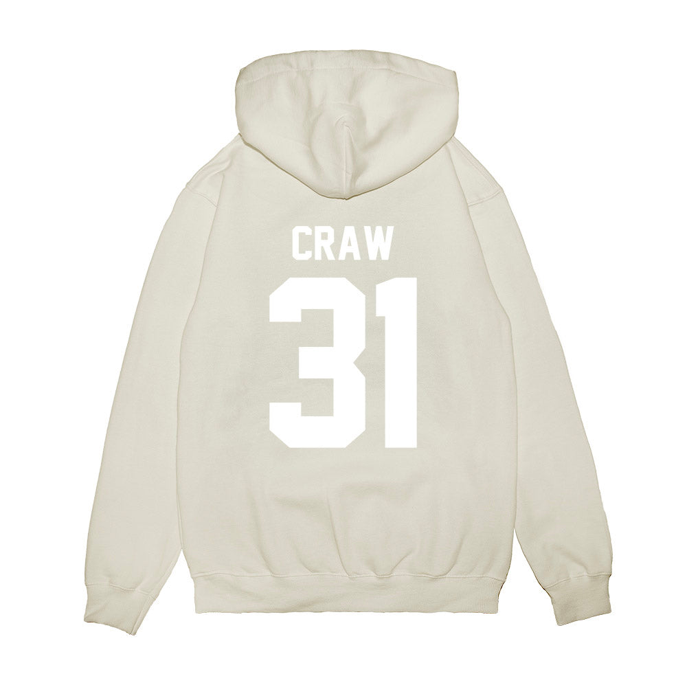 TCU - NCAA Football : Ethan Craw - Vintage Helmet Premium Hooded Sweatshirt-1