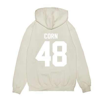 TCU - NCAA Football : Anders Corn - Vintage Helmet Premium Hooded Sweatshirt-1