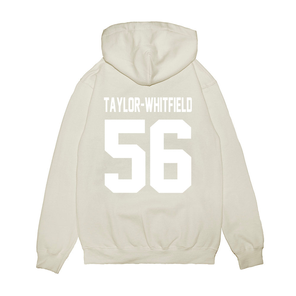 TCU - NCAA Football : Benjamin Taylor-Whitfield - Vintage Helmet Premium Hooded Sweatshirt-1