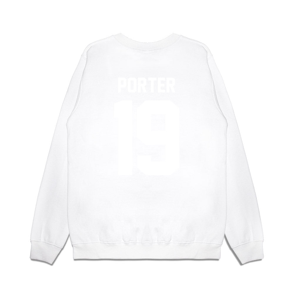 TCU - NCAA Football : Jacob Porter - Vintage Helmet Premium Crewneck Sweatshirt-1