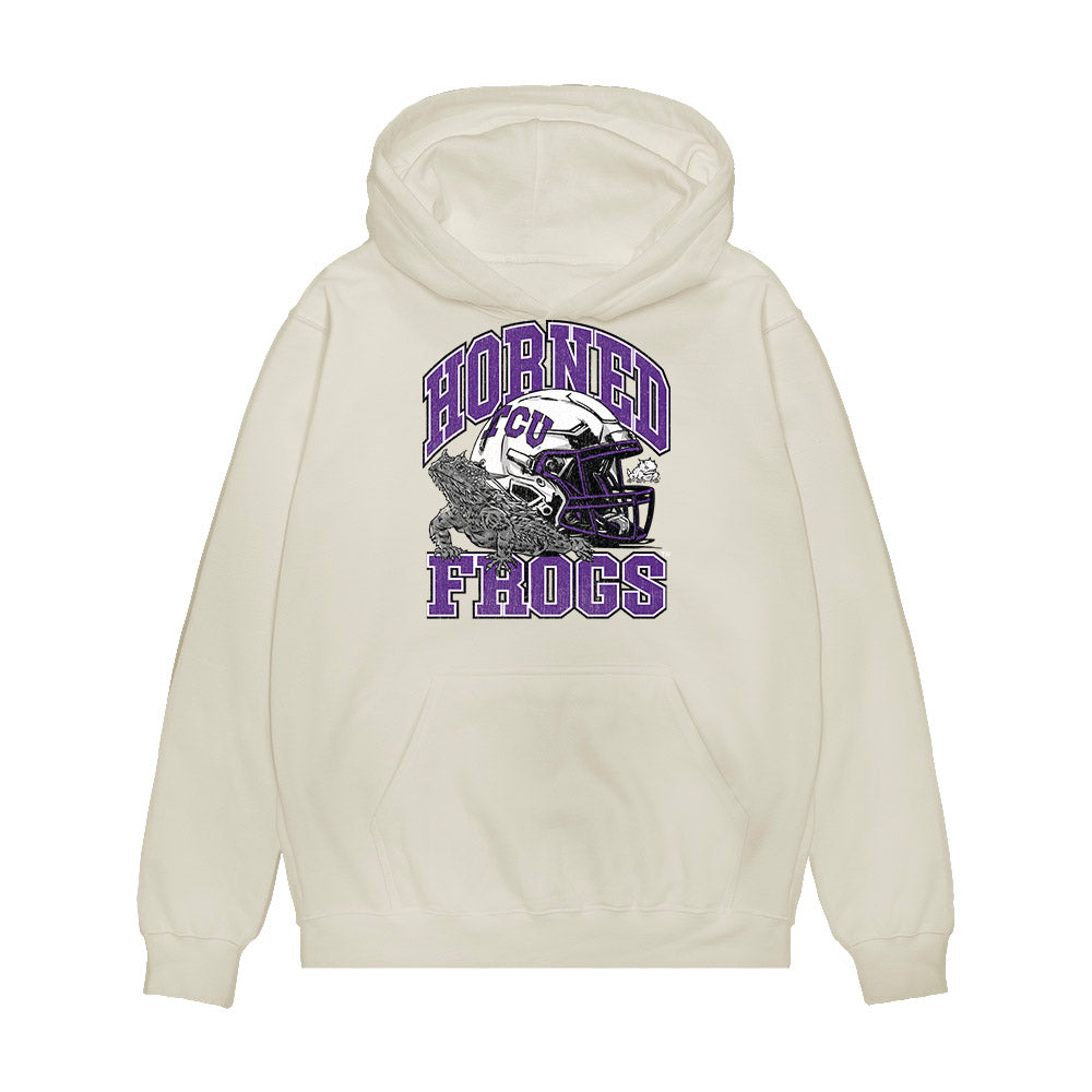 TCU - NCAA Football : Dj Rogers - Vintage Helmet Premium Hooded Sweatshirt-0
