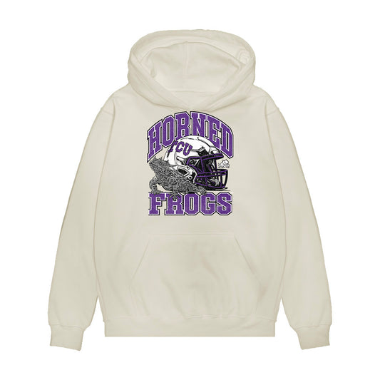 TCU - NCAA Football : Jeremy Payne - Vintage Helmet Premium Hooded Sweatshirt-0