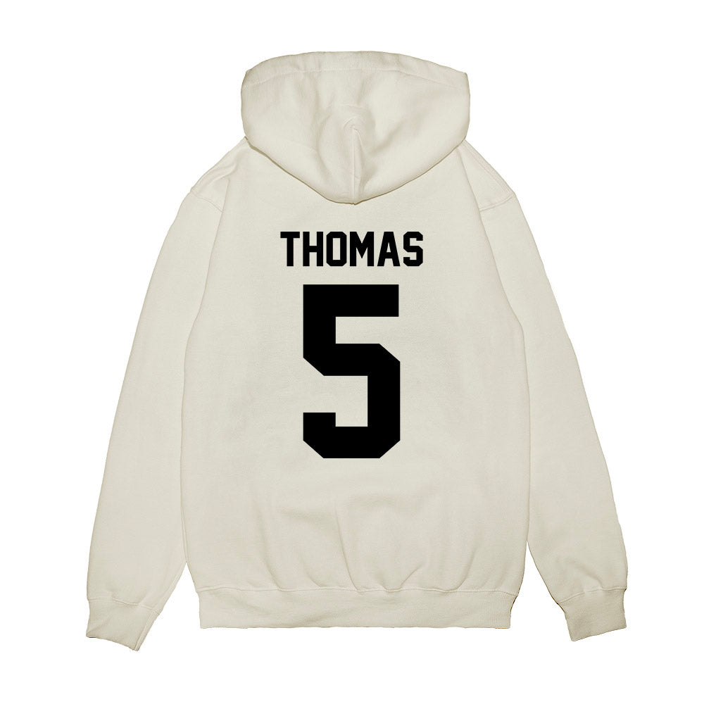 Georgia - NCAA Football : Noah Thomas - Vintage Helmet Premium Hooded Sweatshirt-1