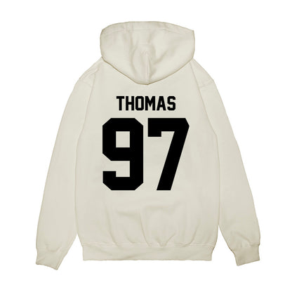 Georgia - NCAA Football : Jordan Thomas - Vintage Helmet Premium Hooded Sweatshirt-1