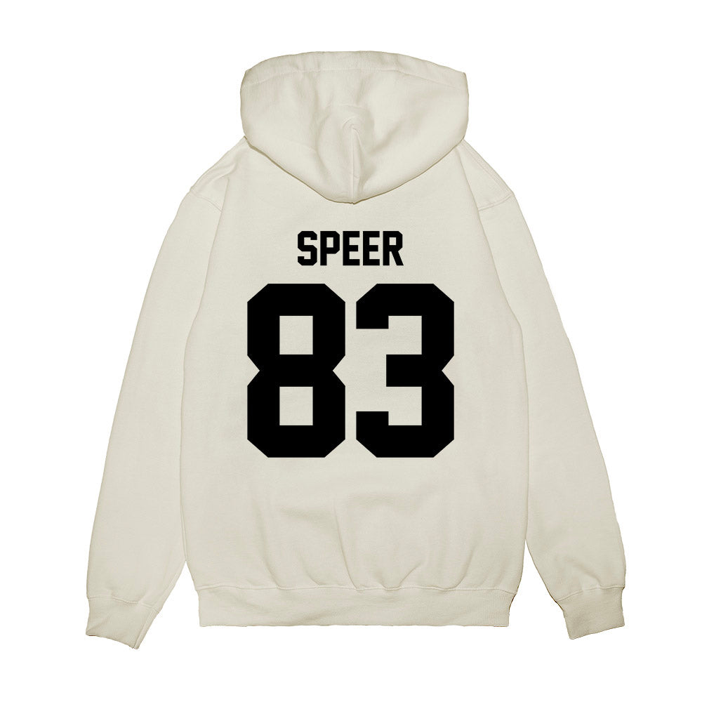 Georgia - NCAA Football : Cole Speer - Vintage Helmet Premium Hooded Sweatshirt-1