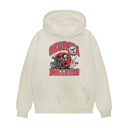 Georgia - NCAA Football : Hezekiah Millender - Vintage Helmet Premium Hooded Sweatshirt-0