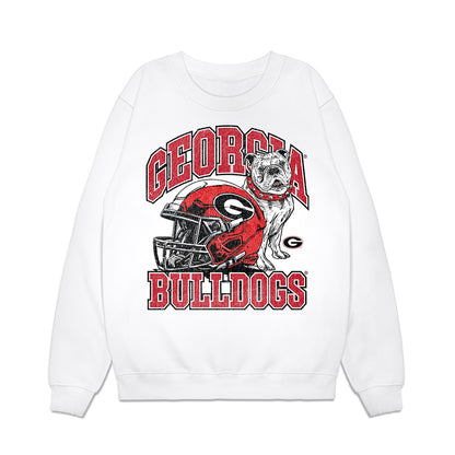 Georgia - NCAA Football : Zachariah Branch - Vintage Helmet Premium Crewneck Sweatshirt-0