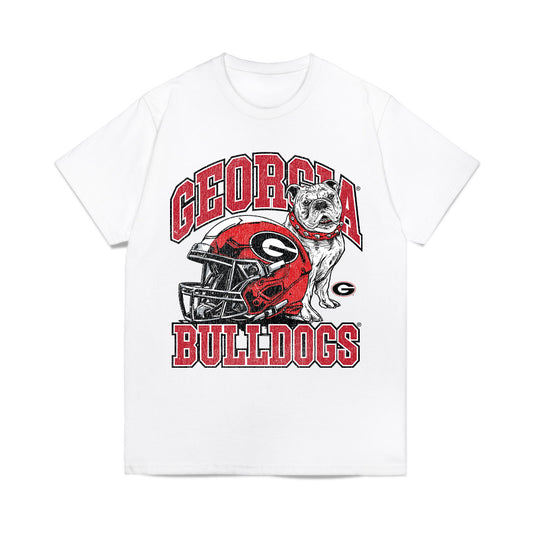 Georgia - NCAA Football : Zachariah Branch - Vintage Helmet Comfort Colors T-Shirt-0