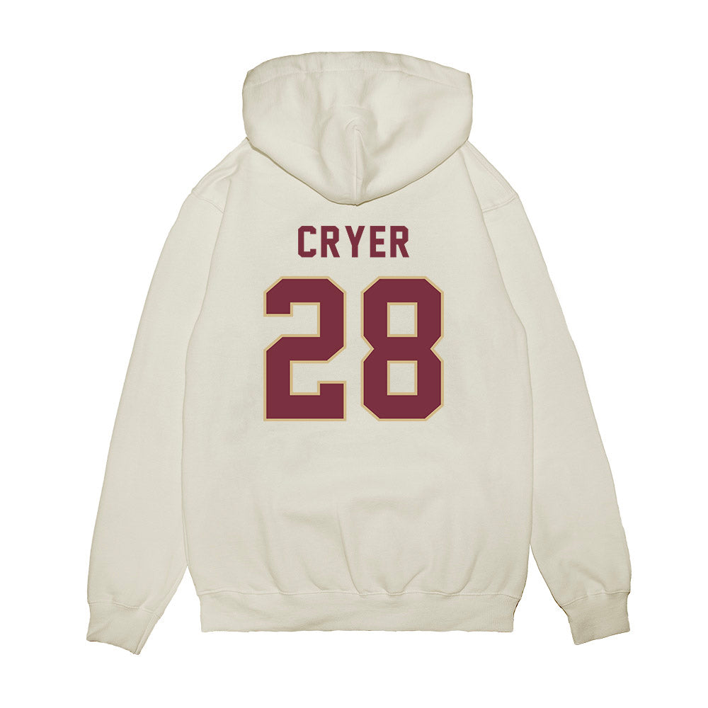 FSU - NCAA Football : Justin Cryer - Vintage Helmet Premium Hooded Sweatshirt-1