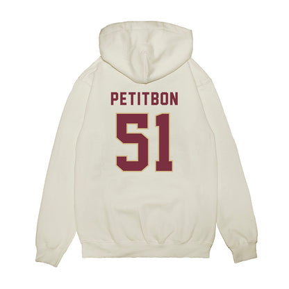 FSU - NCAA Football : Luke Petitbon - Vintage Helmet Premium Hooded Sweatshirt-1