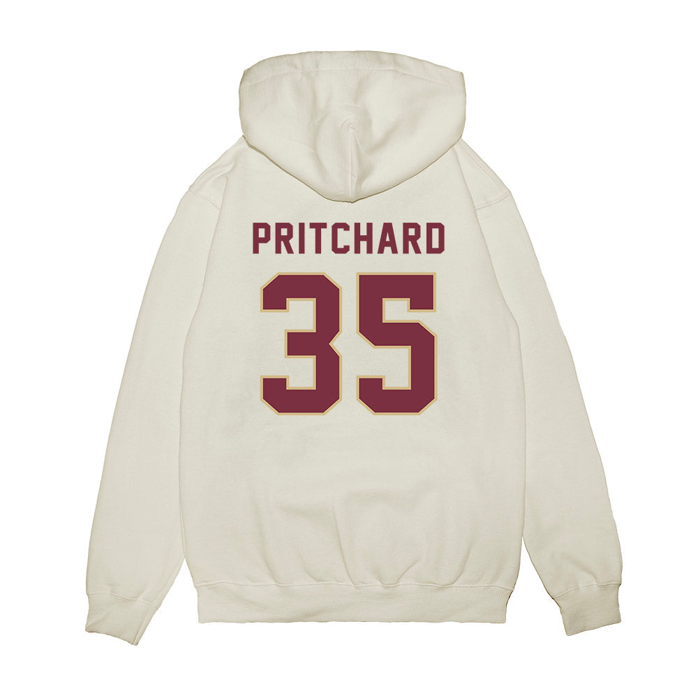 FSU - NCAA Football : Ethan Pritchard - Vintage Helmet Premium Hooded Sweatshirt-1