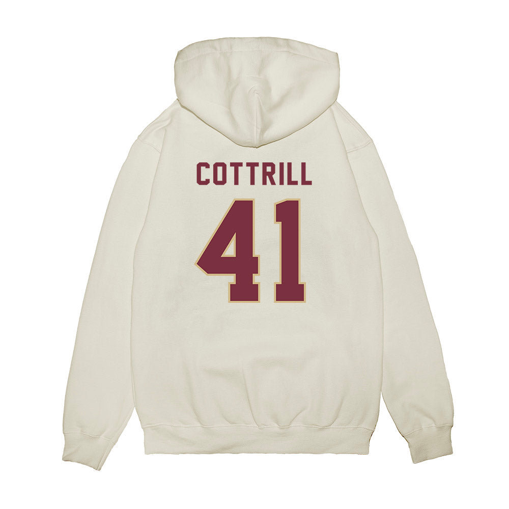 FSU - NCAA Football : AJ Cottrill - Vintage Helmet Premium Hooded Sweatshirt-1