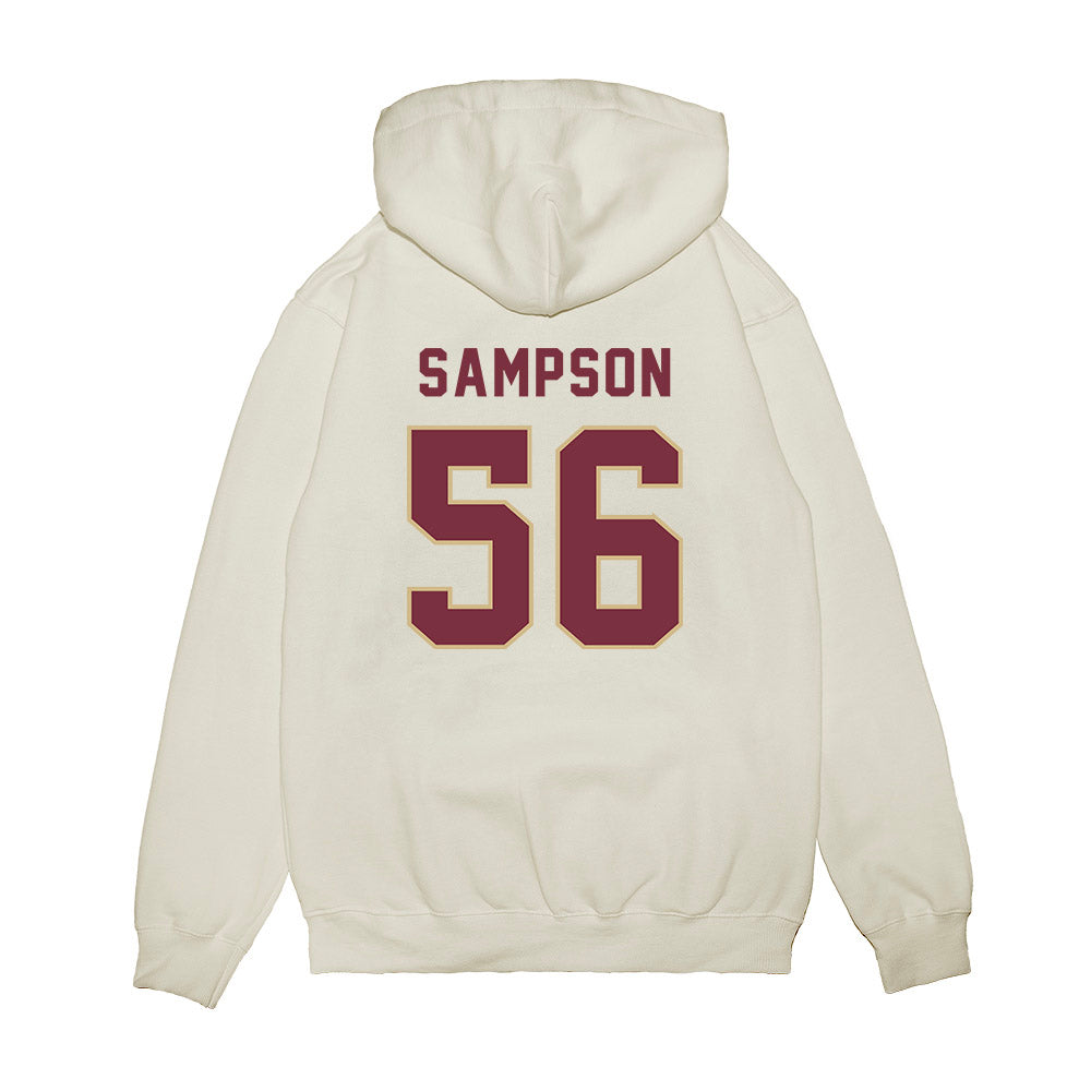 FSU - NCAA Football : KJ Sampson - Vintage Helmet Premium Hooded Sweatshirt-1