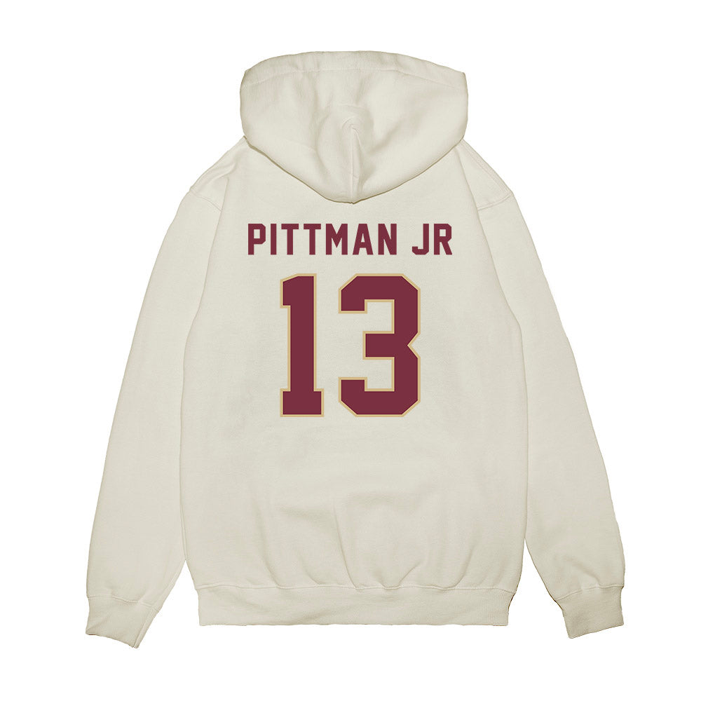 FSU - NCAA Football : Randy Pittman Jr - Vintage Helmet Premium Hooded Sweatshirt-1