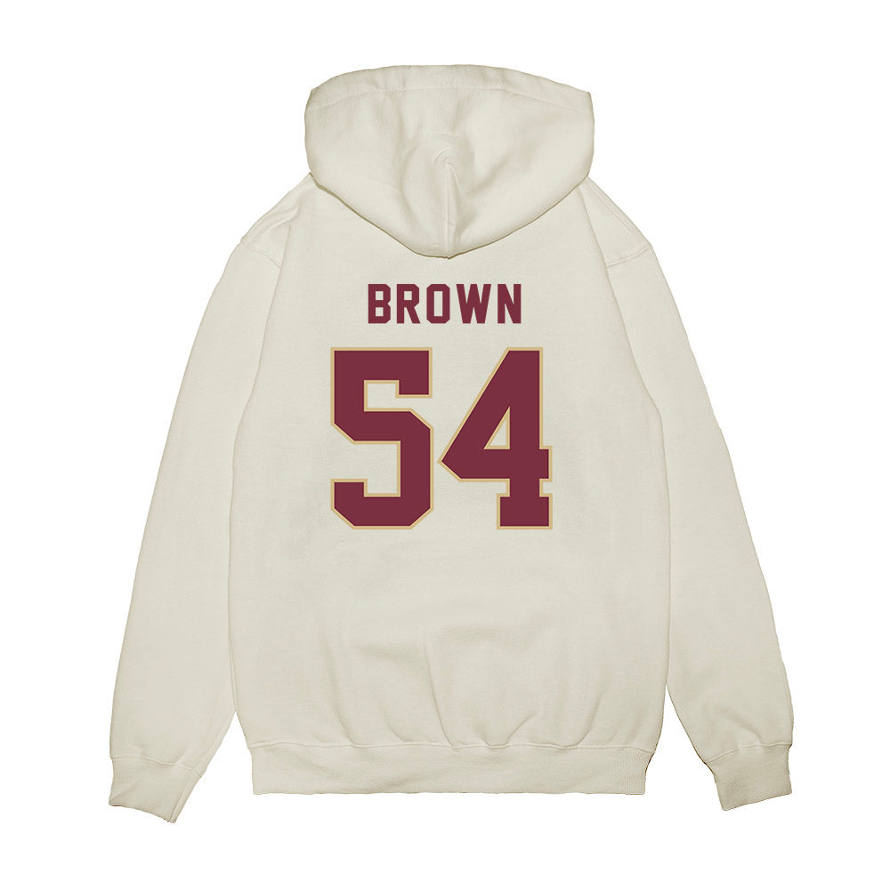FSU - NCAA Football : Chastan Brown - Vintage Helmet Premium Hooded Sweatshirt-1