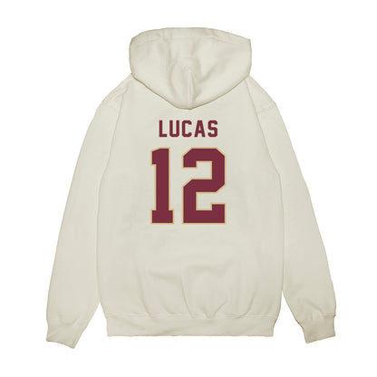 FSU - NCAA Football : Jaylin Lucas - Vintage Helmet Premium Hooded Sweatshirt-1