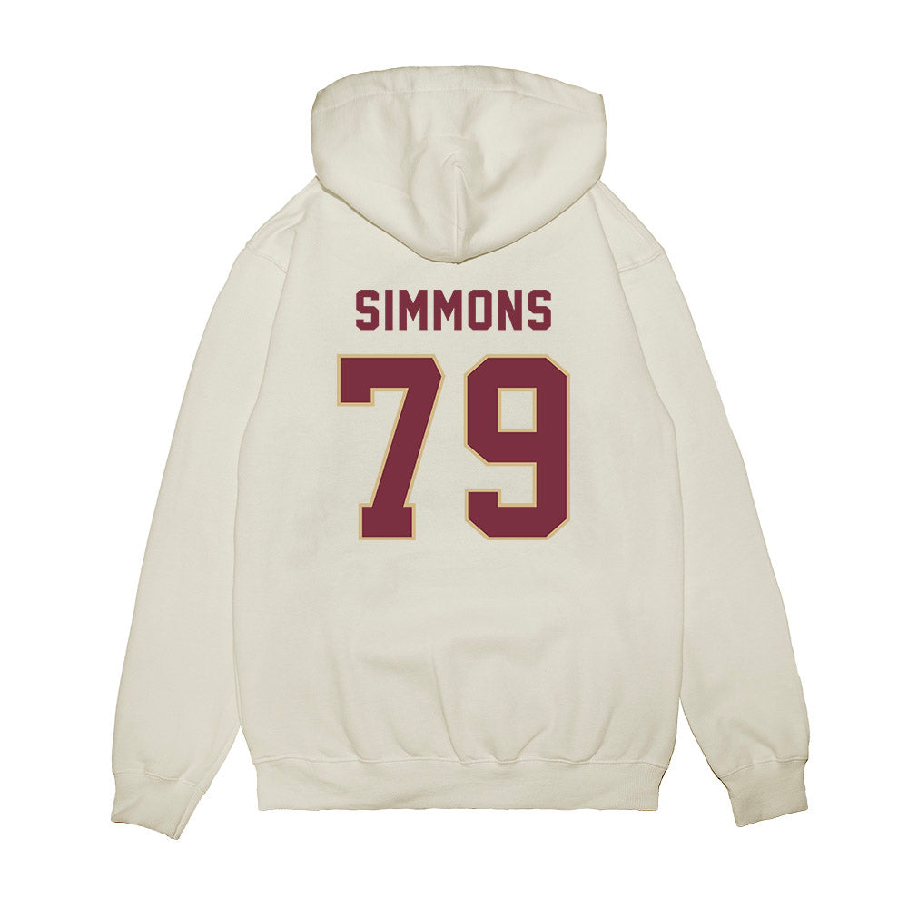 FSU - NCAA Football : Lucas Simmons - Vintage Helmet Premium Hooded Sweatshirt-1