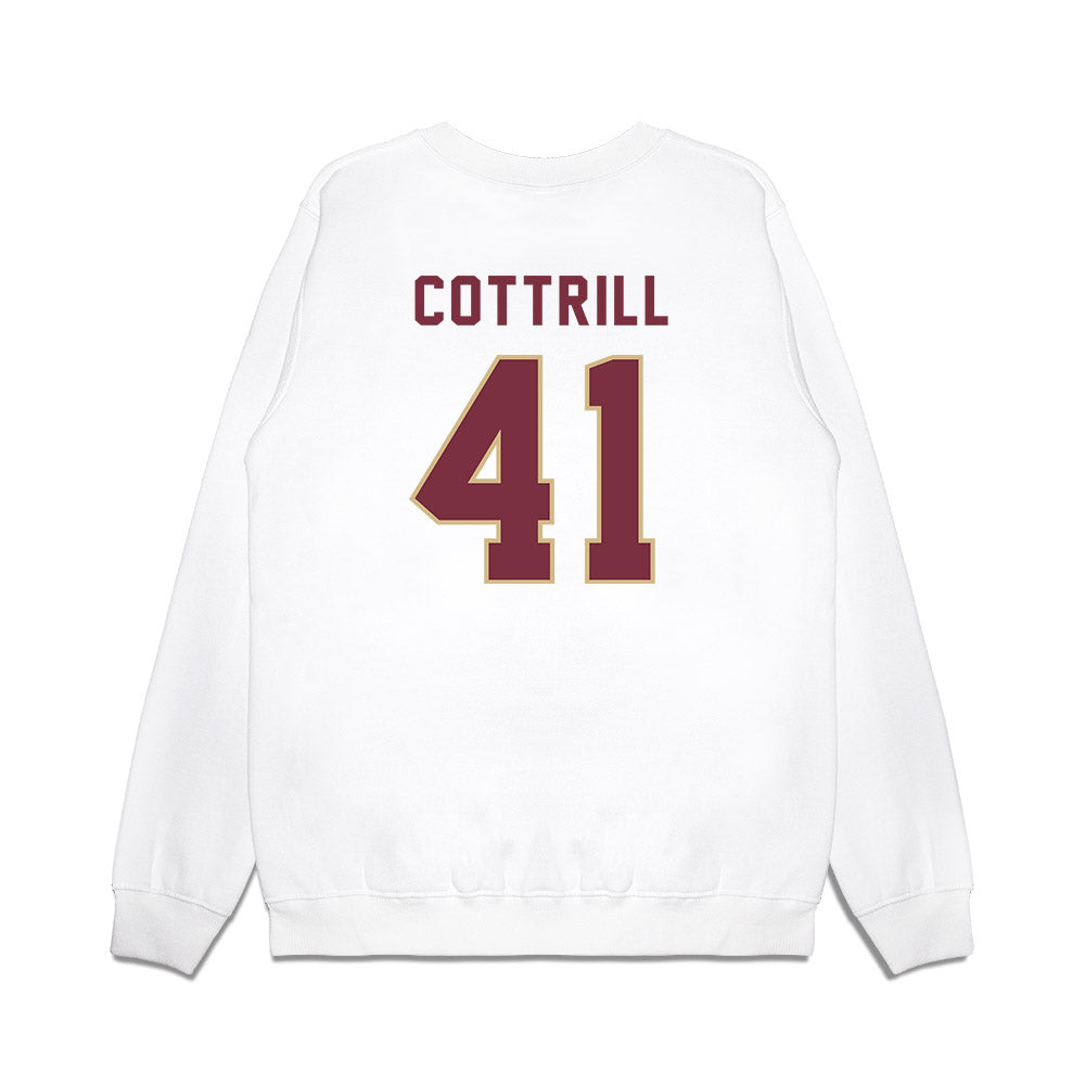 FSU - NCAA Football : AJ Cottrill - Vintage Helmet Premium Crewneck Sweatshirt-1