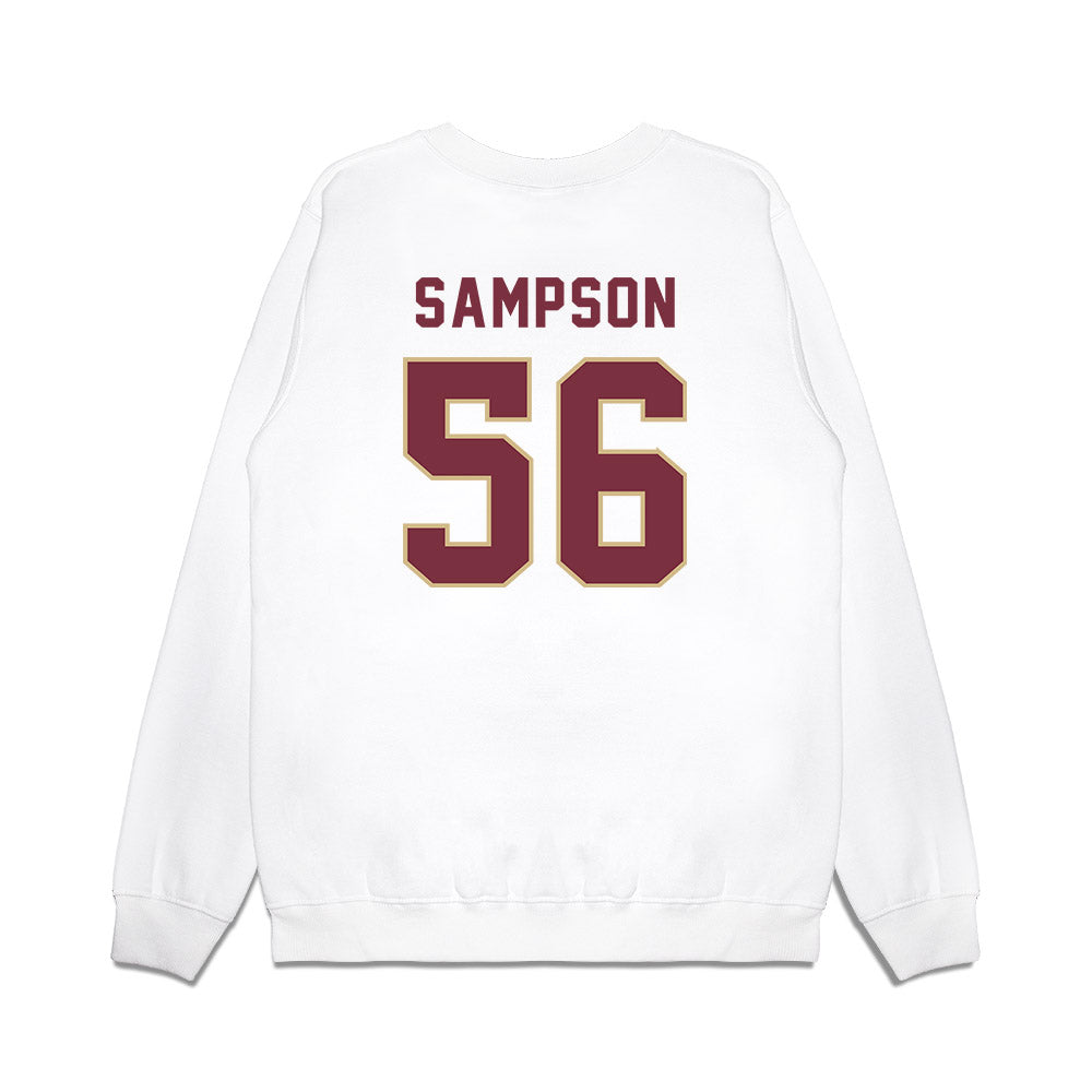 FSU - NCAA Football : KJ Sampson - Vintage Helmet Premium Crewneck Sweatshirt-1