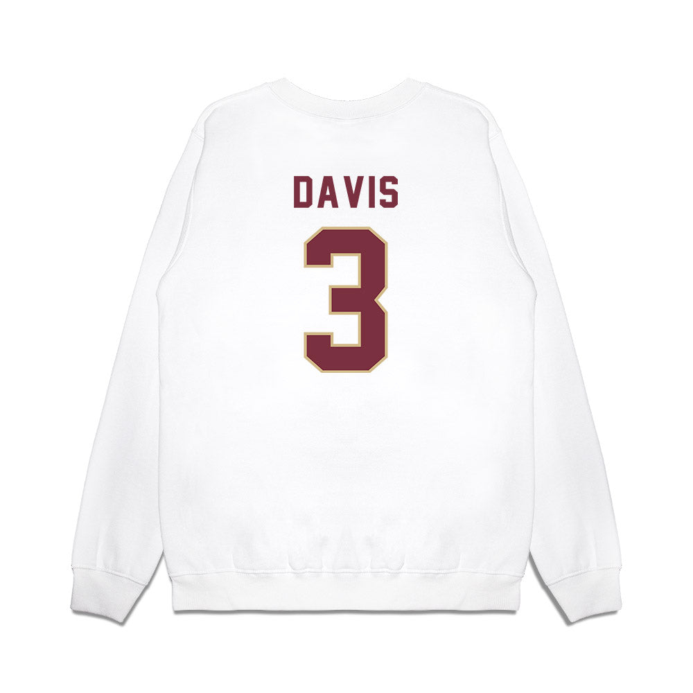 FSU - NCAA Football : Kam Davis - Vintage Helmet Premium Crewneck Sweatshirt-1