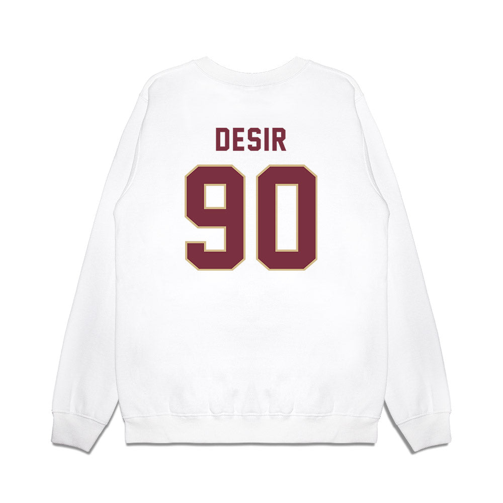 FSU - NCAA Football : Darryll Desir - Vintage Helmet Premium Crewneck Sweatshirt-1