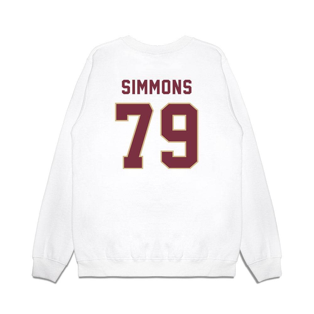 FSU - NCAA Football : Lucas Simmons - Vintage Helmet Premium Crewneck Sweatshirt-1