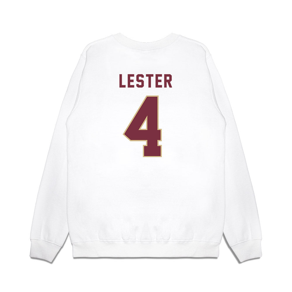 FSU - NCAA Football : Charles Lester - Vintage Helmet Premium Crewneck Sweatshirt-1