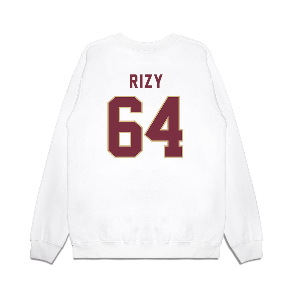 FSU - NCAA Football : Jacob Rizy - Vintage Helmet Premium Crewneck Sweatshirt-1
