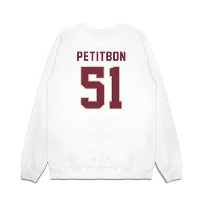 FSU - NCAA Football : Luke Petitbon - Vintage Helmet Premium Crewneck Sweatshirt-1