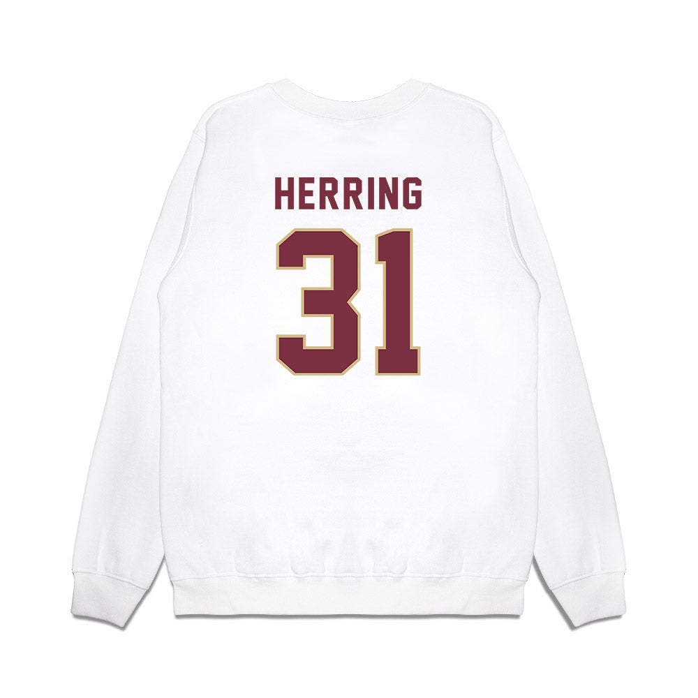 FSU - NCAA Football : Elijah Herring - Vintage Helmet Premium Crewneck Sweatshirt-1