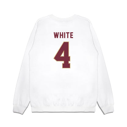 FSU - NCAA Football : Squirrel White - Vintage Helmet Premium Crewneck Sweatshirt-1