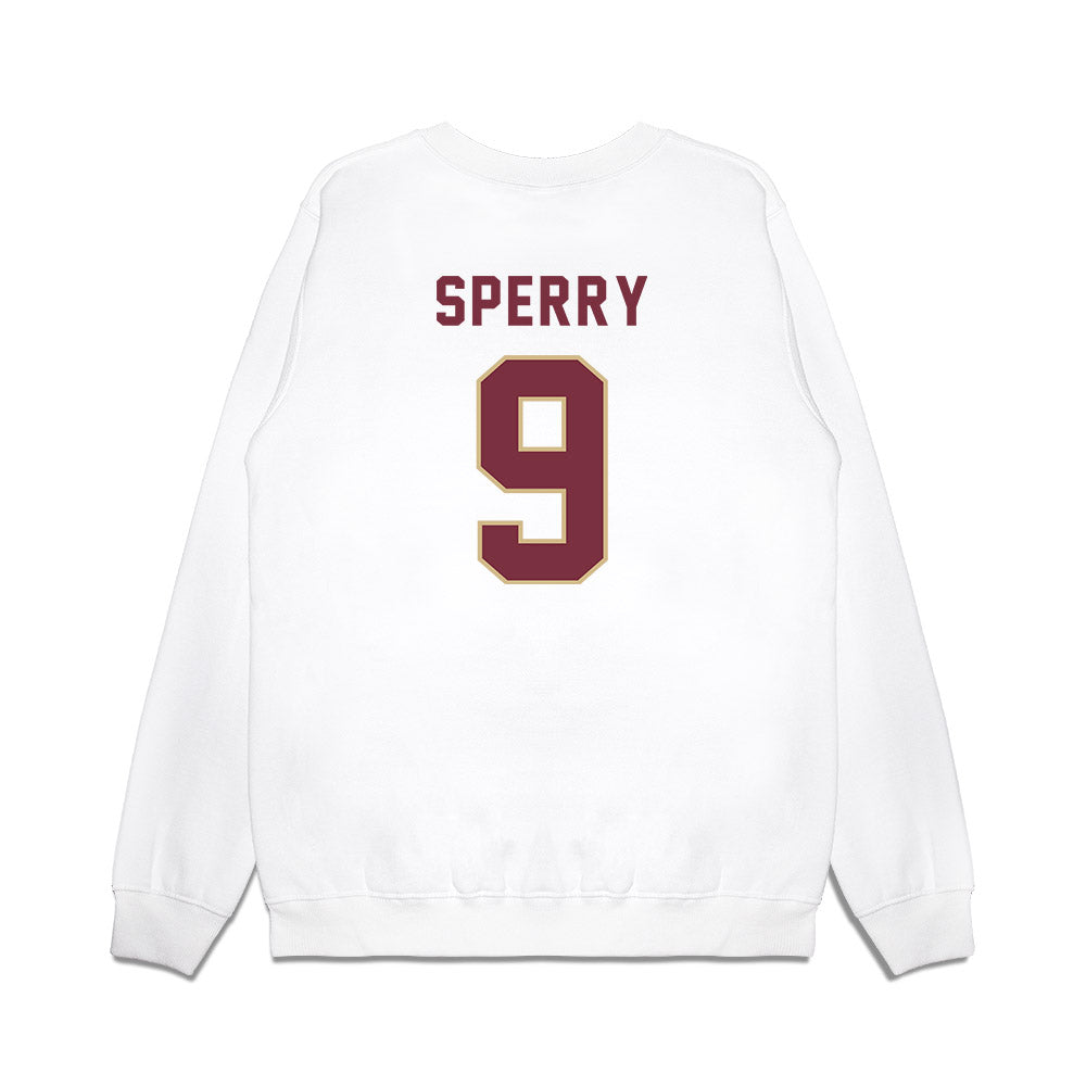 FSU - NCAA Football : Kevin Sperry - Vintage Helmet Premium Crewneck Sweatshirt-1