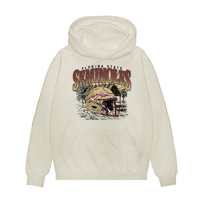 FSU - NCAA Football : LaWayne McCoy - Vintage Helmet Premium Hooded Sweatshirt-0