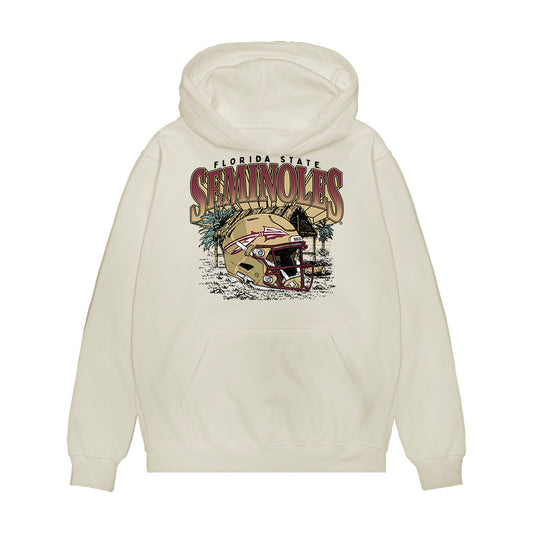 FSU - NCAA Football : LaJesse Harrold - Vintage Helmet Premium Hooded Sweatshirt-0