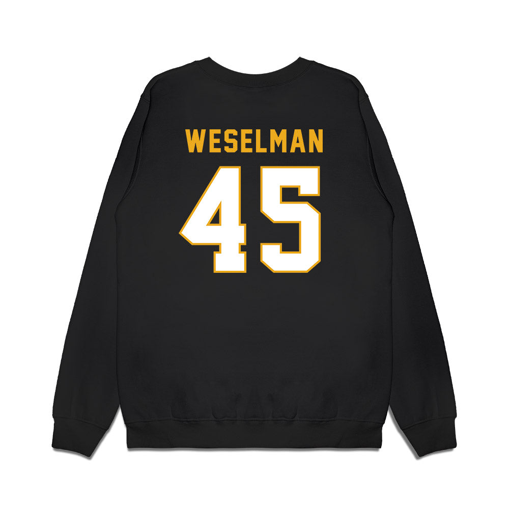 Missouri - NCAA Football : Connor Weselman - Vintage Helmet Premium Crewneck Sweatshirt-1