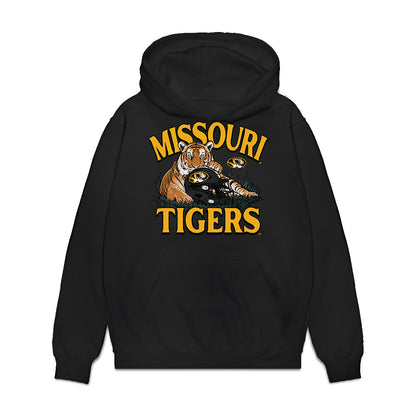 Missouri - NCAA Football : Noah Flaskamp - Vintage Helmet Premium Hooded Sweatshirt-0