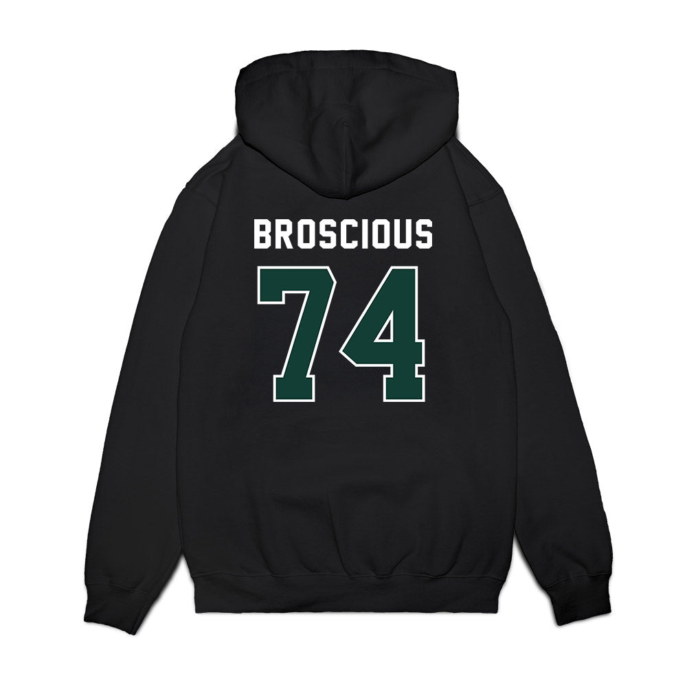 Michigan State - NCAA Football : Gavin Broscious - Vintage Helmet Premium Hooded Sweatshirt-1