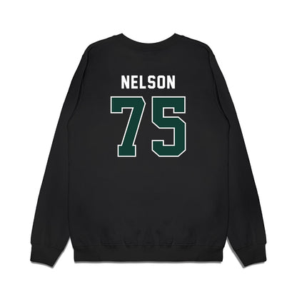 Michigan State - NCAA Football : Ben Nelson - Vintage Helmet Premium Crewneck Sweatshirt-1
