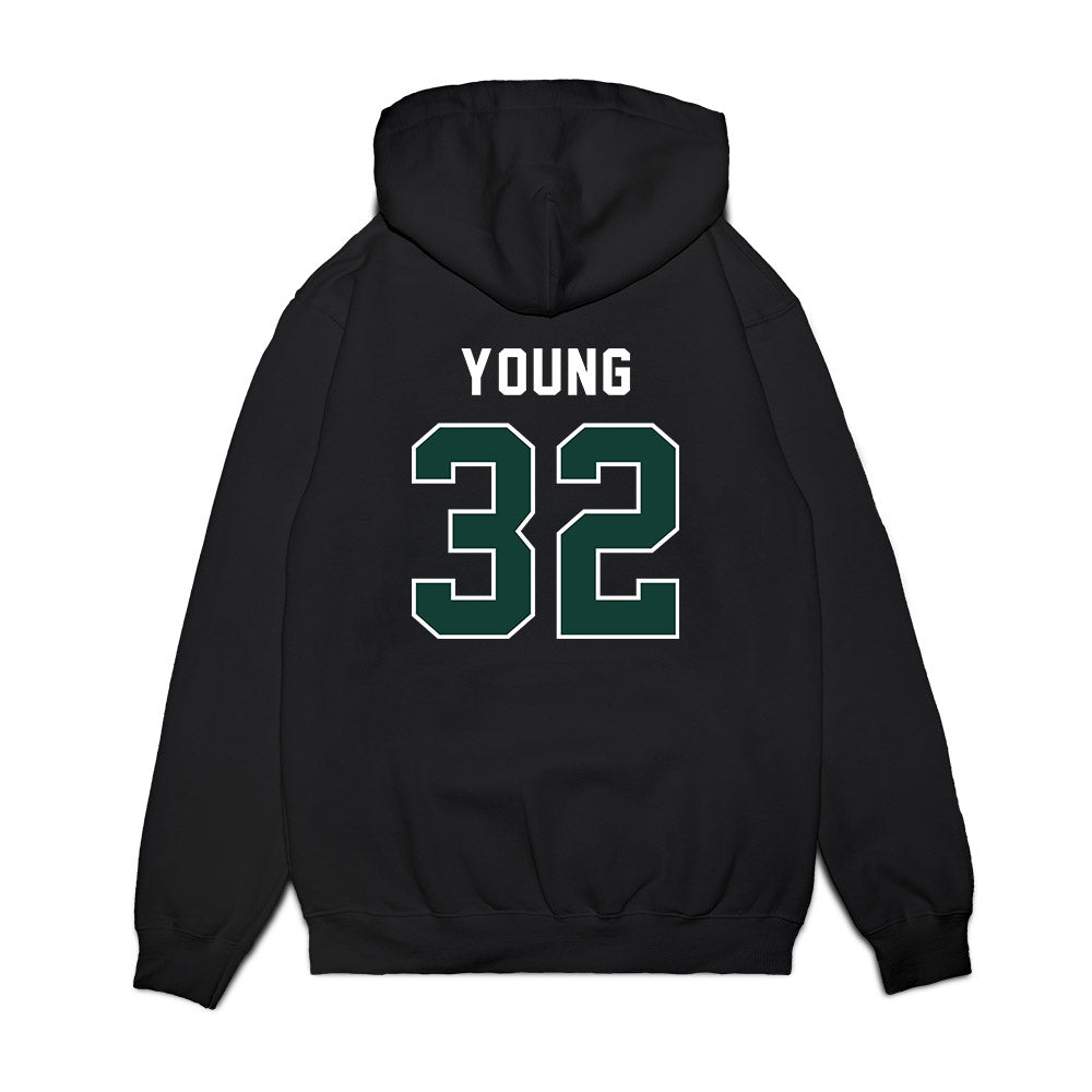Michigan State - NCAA Football : Evan Young - Vintage Helmet Premium Hooded Sweatshirt-1