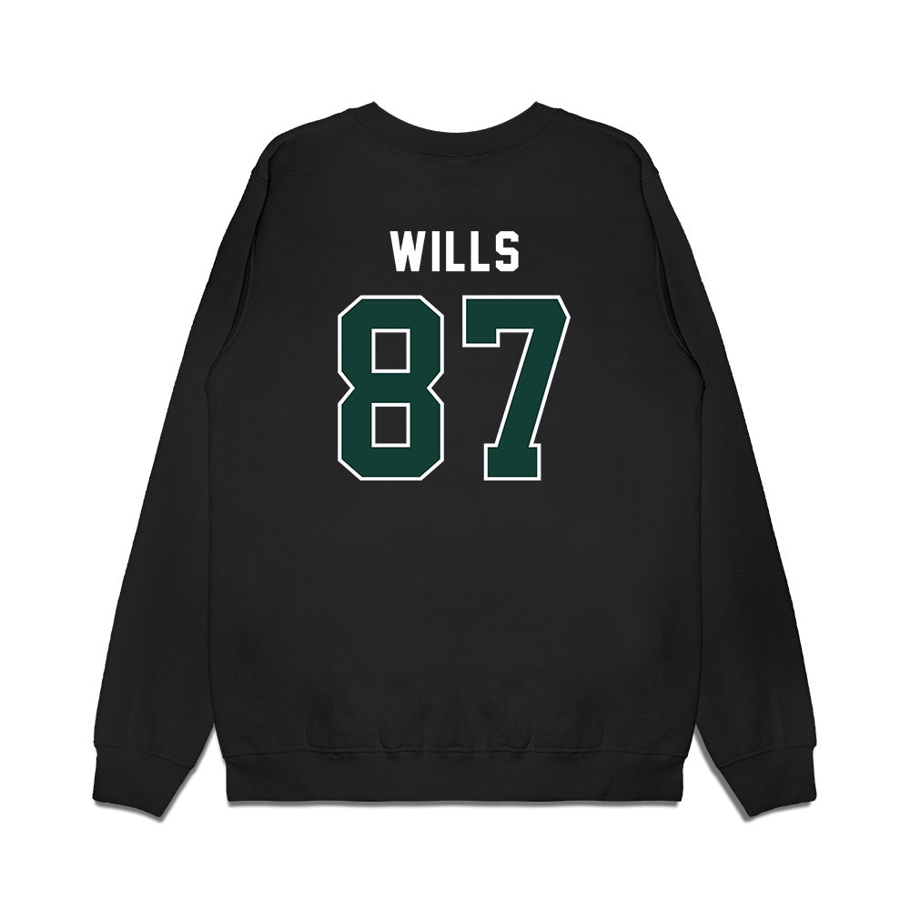 Michigan State - NCAA Football : Jack Wills - Vintage Helmet Premium Crewneck Sweatshirt-1